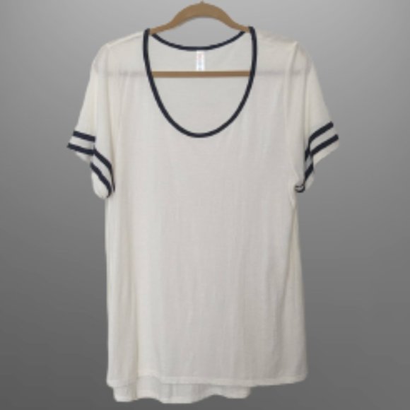 LulaRoe Cream and Black Classic T, Women's XL - Picture 1 of 9